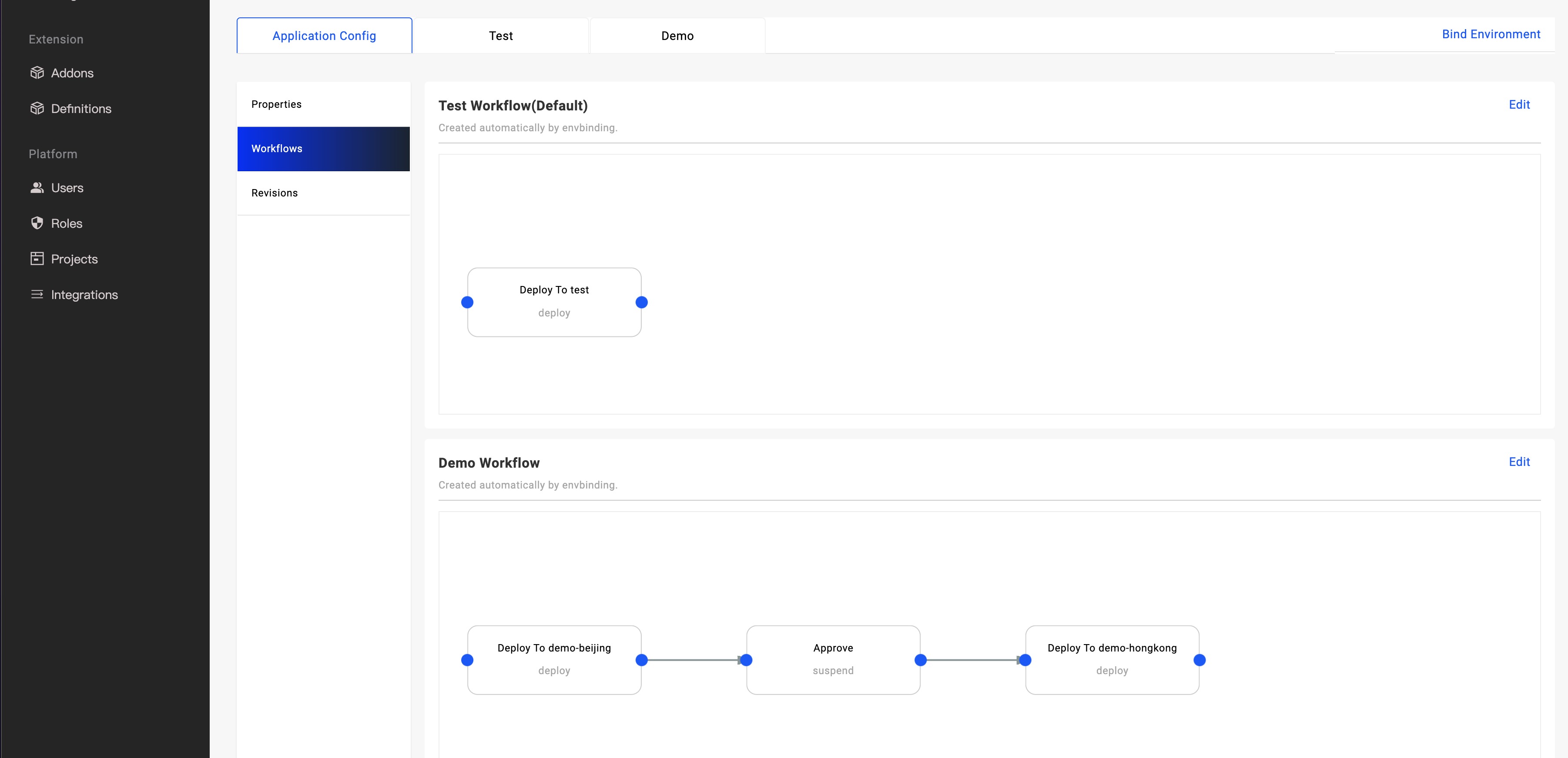 env workflow